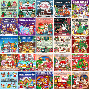 Colección de <span class=keywords><strong>Libros</strong></span> para Colorear con <span class=keywords><strong>Memes</strong></span> Divertidos de Gatitos con Temática Navideña, Encuadernación con Alambre, Impresión UV, Último Estilo de Internet, Libro para Colorear Acogedor y Adorable - Product Image 1