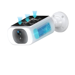 Caméra de sécurité solaire <span class=keywords><strong>ANRAN</strong></span> 3MP CMOS, caméra bullet, domicile, <span class=keywords><strong>WiFi</strong></span> 2,4 GHz, conversation bidirectionnelle, vision nocturne couleur, détection de mouvement, IP65 - Product Image 1