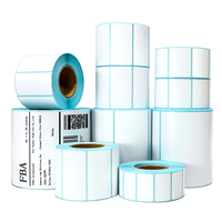 Rollo de Etiquetas Térmicas Multitamaño 4x6 3x2 2x1, Precio de Fábrica, Adhesivas, Perforadas, para Impresora de Códigos de Barras y Logística