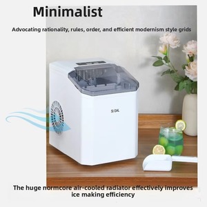 Machine à glaçons domestique Siegert, écoénergétique de classe 1, commande par bouton-poussoir, boîtier en plastique, capacité de 1,3 L, pour hôtels - Product Image 3