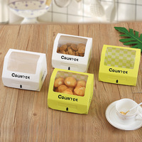 Boîtes de présentation pour gâteaux et serviettes en papier; Boîtes pliantes rectangulaires avec fenêtre; Boîtes à pâtisserie à emporter en gros