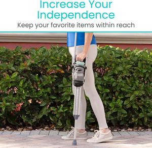 Free sample Crutch Bag Lightweight Crutch Factory Crutch Walking Stick Bag <b>Wheelchair</b> Organizer Universal Walker Bag - Product Image 6