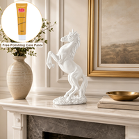 Statue en résine Cheval du Succès, Ornement Décoratif Créatif pour la Maison, Figurine Artisanale Décorative pour Bureau, Pâte de Polissage Gratuite 10ml