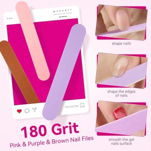 Limas de Uñas Desechables Profesionales y Limas de Esmeril de Grano 100/180, Coloridas, Medianas, para Uso en Salón, con Opción de Logotipo Personalizado - Product Image 3