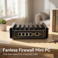 Mini PC Intel I7 1195G7 I3 1115G4 Pentium 7505 4x2.5G LAN DDR4 Komputer Industri Perangkat Firewall PfSense Router Opnsense