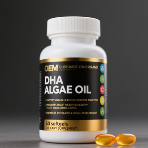 高品质 <span class=keywords><strong>DHA</strong></span> 藻类油纯素软胶囊 60 粒定制胶囊，适合自有品牌，促进大脑健康，批发，交货时间快 - Product Image 1