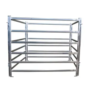 3/4/5/6 rails portable horse fencing16GA Galvanized Tubing portable working cattle systems 6-Rail horse corral Panel