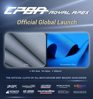 Paño de Repuesto para Mesa de Billar Superior CPBA Royal APEX de 9 Pies, Tela de Alta Velocidad, Color Gris/Azul Torneo en Venta