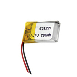 Small lipo battery 501221 3,7 V 70 mAh lithium ion polymer Rechargeable battery - Product Image 2