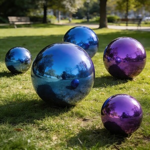 Esferas Huecas de Acero de Color Personalizado, Globo Azul de Acero Inoxidable, Bola Decorativa - Product Image 2