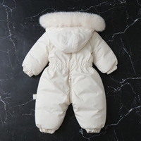 Combinaison de ski tout-en-un pour bébé Hiver 2026 avec capuche amovible en polyester et nylon pour enfant