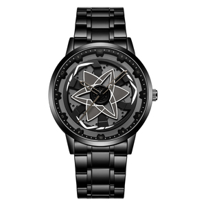 Montre pour homme en quartz noir charbon, acier inoxydable, étanche, minimaliste, luxe, montre-bracelet pour affaires - Product Image 3