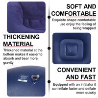 Offre Spéciale SingleI gonflable PVC et flocage paresseux canapé Portable forme ronde chaise longue canapé chaise pour salon