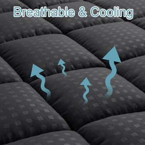 แผ่นรองนอนแบบเย็บติดกัน ระบายอากาศได้ ซักได้ บุด้วยไมโครไฟเบอร์นุ่ม พร้อมช่องใส่ที่นอนแบบลึก - Product Image 4