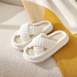 Nuevas Pantuflas de Lino Transpirables para Interiores, Pantuflas de Cáñamo Ligeras Unisex para Mujer, Sandalias para Dormitorio, Zapatos para Hombre - Product Image 6