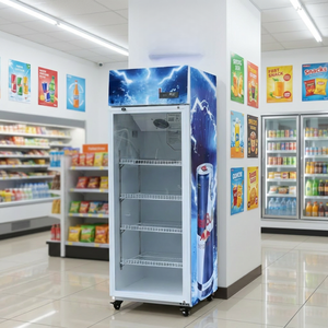 <span class=keywords><strong>Vitrine</strong></span> réfrigérée commerciale pour boissons avec logo personnalisé, éclairage LED, refroidissement direct par air, sans givre - Product Image 1