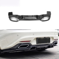 Diffuseur arrière en fibre de carbone préimprégnée brillante Ver 2, spoiler de pare-chocs arrière pour Mercedes Benz AMG GT GTS C190 - Vente flash