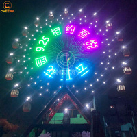 Grande Roue Lumineuse LED Certifiée CE pour Parc d'Attractions Extérieur, Idéale pour les Sites Touristiques Urbains et les Parcs Thématiques