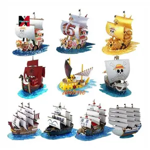 XM 10 Styles One Pieced Pirate Ship Sea Rover Thousand Sunny Going Merry Anime PVC Figure