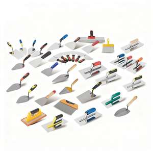 Putzkelle aus Edelstahl, DIY-Qualität, Betonkelle mit quadratischer Klinge, 12 Zoll, Gummigriff für DIY, OEM Tolsum - Product Image 1