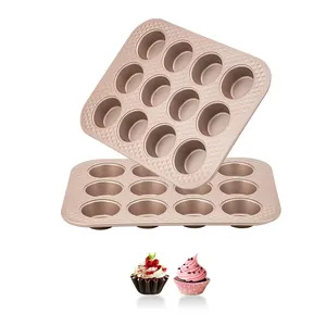 XINZE Muffin vassoio per Cupcake teglia in acciaio al carbonio Muffin teglie 12 tazze antiaderenti teglie per Muffin