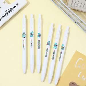 Dessin animé créatif mignon Shin <span class=keywords><strong>Chan</strong></span> Hangyodon stylos Gel en boîte Portable presse Signature stylo papeterie Gel stylo pour enfants - Product Image 4