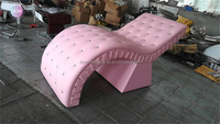 Topper rose de luxe spa beauté faciale lit de massage thaïlandais tables de massage lit de cils incurvé pour salon