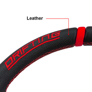 RASTP <b>Racing</b> Steering <b>Wheel</b> 35cm Leather 3 Spokes For Car - Product Image 4