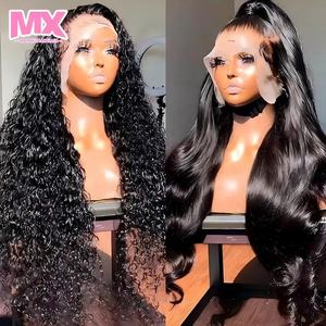 Peruca de Cabelo Humano Indiano Cru com Renda HD, Peruca de Cabelo Humano 100% Sem Cola com Cutícula Alinhada, Peruca Frontal de Renda para Mulheres Negras - Product Image 1