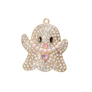 Nouveau bricolage Halloween accessoires fantôme tête citrouille sorcière chapeau chauve-souris métal voiture évent alliage transfrontalier Halloween décorations - Product Image 5