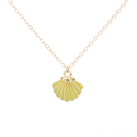 Collier pendentif Vénus en argent sterling 925 émaillé, bijoux coquillage pour femme, vente directe usine
