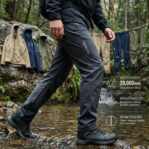 Pantalon de randonnée durable, imperméable, coupe-vent et respirant, style moderne, 3 couches Ripstop, sur-pantalon de pluie, personnalisable en gros - Product Image 1