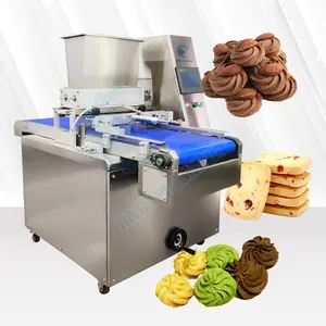 Walnut Eclair Soft Biscuit Batter Machine Petit Four Tabletop Cookie Depositor with Wire Cut