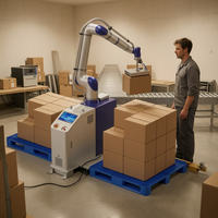 Paletizador Robótico de 6 Ejes JINWEI DS-CR17-G/S, 17 kg, 2047 mm, Certificado CE, ISO 13849-1, ISO 15066, 9-13 piezas/min para Producción Flexible