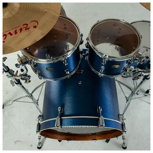 KINGZBEAT-Juego de batería acústica de color azul profundo con carcasa de madera de álamo envuelto en PVC para bateristas con cabezales <span class=keywords><strong>REMO</strong></span> UC - Product Image 4