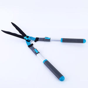 Taille-haie télescopique bleu avec lames en acier au carbone, diamètre de coupe 20-30 mm, cisailles de jardinage à tête orientée vers le haut - Product Image 1