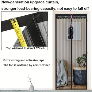 Pantalla magnética de poliéster para insectos, puerta suave, cortina antiinsectos, <span class=keywords><strong>tela</strong></span> de malla de diamante, cortinas de <span class=keywords><strong>mosquitera</strong></span> para insectos - Product Image 2