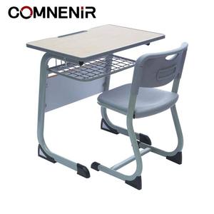 الجملة الأثاث المدرسي ثابتة واحدة المعادن البلاستيك خشبية طالب الصف مقعد ومكتب - Product Image 1