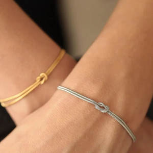 Bracelet et jonc de luxe personnalisés en acier inoxydable 316L plaqué or PVD 14k 18k pour femme, bracelet de couple - Product Image 3