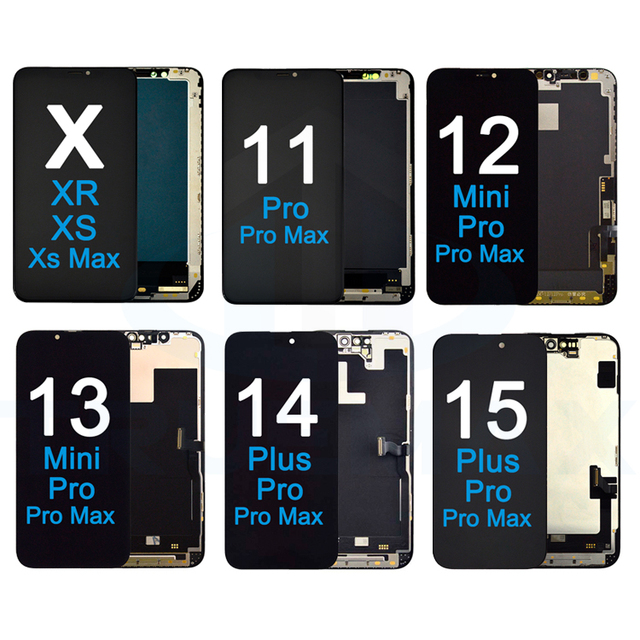 Pantalla De Celular Remplazo Para Repuesto Completa for iphone 11 12 13 Pro Max 14 Plus 15 Promax Full Screen Lcd Display