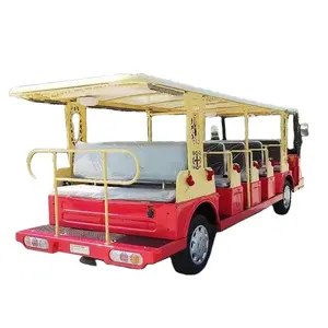 Mobil Shuttle elektrik turis Mewah Murah 72V 23 kursi, mobil Bus wisata elektrik