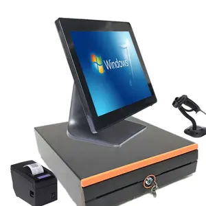 معدات الكمبيوتر نقطة بيع تسجيل النقود شاشة 15 بوصة تعمل باللمس نظام ويندوز أندرويد