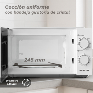 Grunkel Microwave Oven 20L 700W With Grill Function For <b>Kitchen</b> Use - Product Image 2