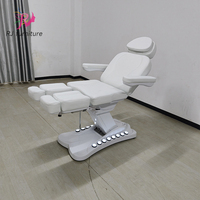 Lit gynécologique professionnel moderne pour hôpital avec 4 moteurs électriques, lit de massage de beauté avec commande au pied, jambes séparées