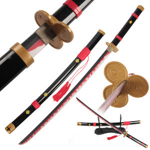 Vente en gros <span class=keywords><strong>One</strong></span> <span class=keywords><strong>Piece</strong></span> <span class=keywords><strong>Zoro</strong></span> Black <span class=keywords><strong>Samurai</strong></span> Cosplay Armes Props Light Katana Jouets Épées Lumineuses Légères Pour Enfants Enfants - Product Image 2