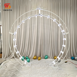 SMOOTH lujo boda decoración Metal acero inoxidable desmontable telón de fondo marco boda suministros arco - Product Image 5