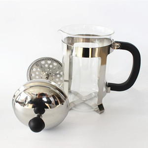 350/600/800/1000ml usage domestique 304 Durable en acier inoxydable bambou classique nouveauté résistant à la chaleur verre Borosilicate presse à café - Product Image 3