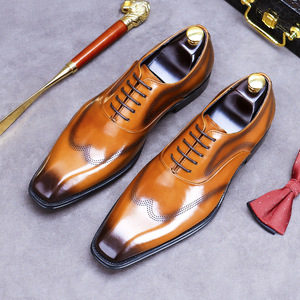 Zapatos de vestir de cuero para hombre, con punta en pico, estilo casual de negocios, de diseño británico de lujo, transpirables y ligeros, para otoño. - Product Image 6