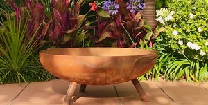Garden <strong>Outdoor</strong> Fireplace Corten Steel <strong>Fire</strong> Pit BBQ <strong>Table</strong> - Product Image 2