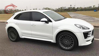 Kit de carrosserie en fibre de verre pour Porsche Macan 95B 2014-2017 Jupe latérale de pare-chocs avant large de style PD Aile de diffuseur arrière